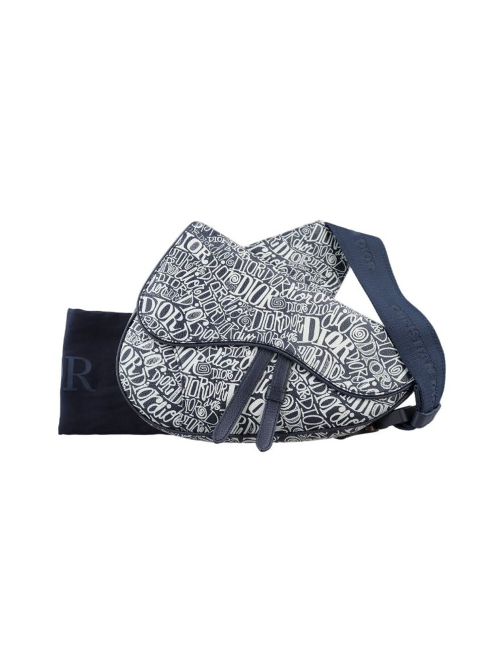 Dior Saddle Navy Leather Handbag
